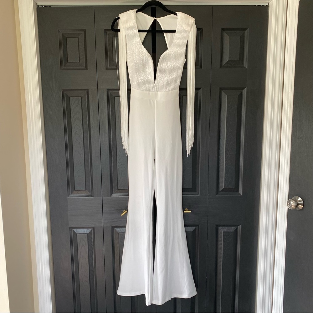 Punchy Blonde One & Only Fringe Jumpsuit